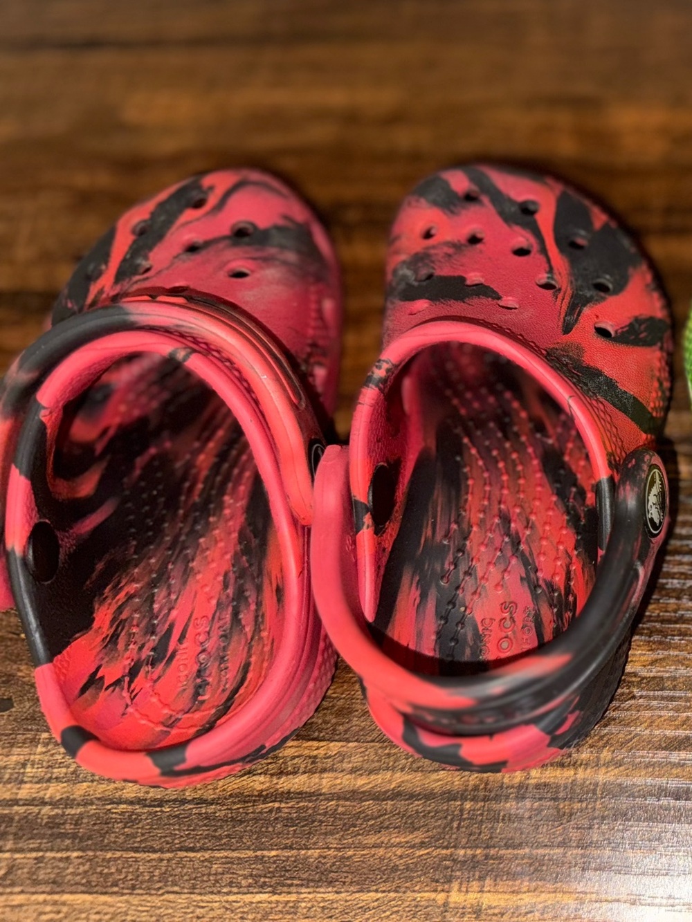 CROCS Kids Red/Black Slip-On Clogs